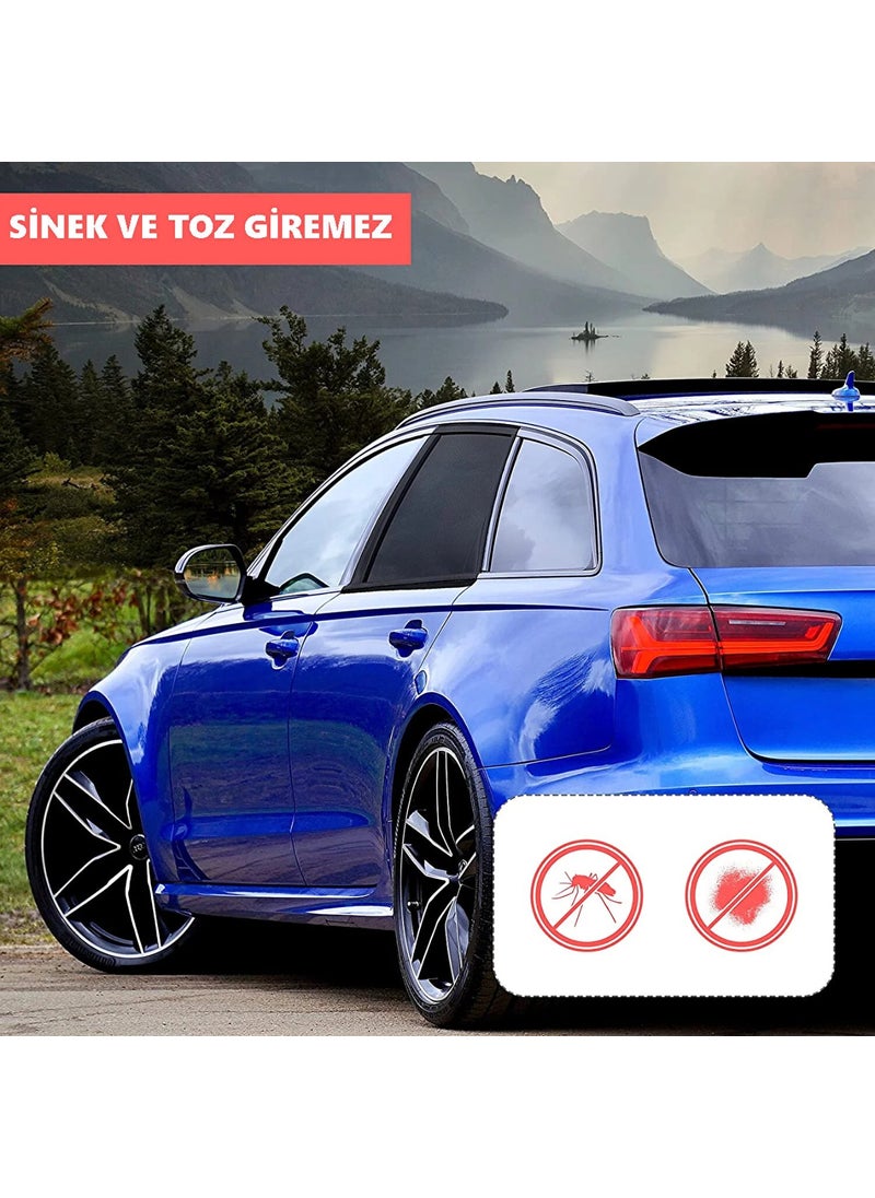 Car Side Window Sunshade Curtain Case Auto Rear Side Window Sunshade (2PCS)
