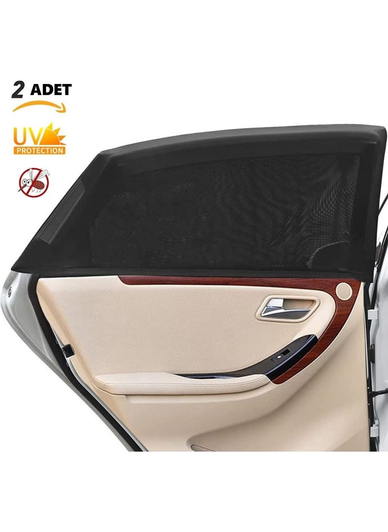 Car Side Window Sunshade Curtain Case Auto Rear Side Window Sunshade (2PCS)