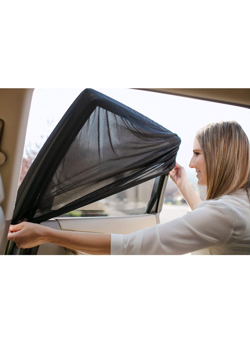 Car Side Window Sunshade Curtain Case Auto Rear Side Window Sunshade (2PCS)