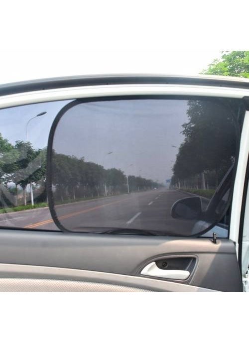 Polham Suction Cup Car Side Window Sunshade 2PCS Set 36X44CM Auto Side Window Curtain Sunshade