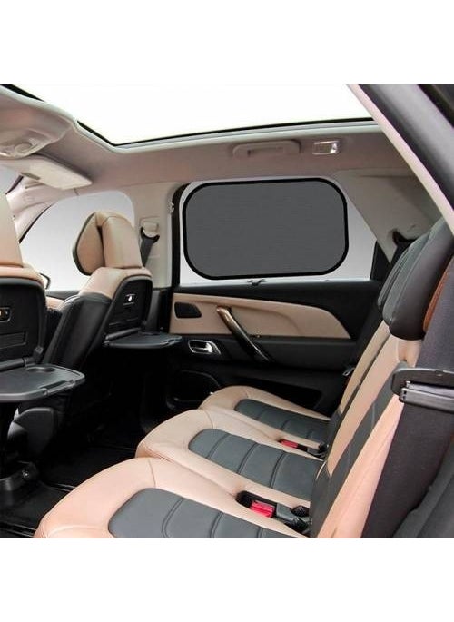 Polham Suction Cup Car Side Window Sunshade 2PCS Set 36X44CM Auto Side Window Curtain Sunshade