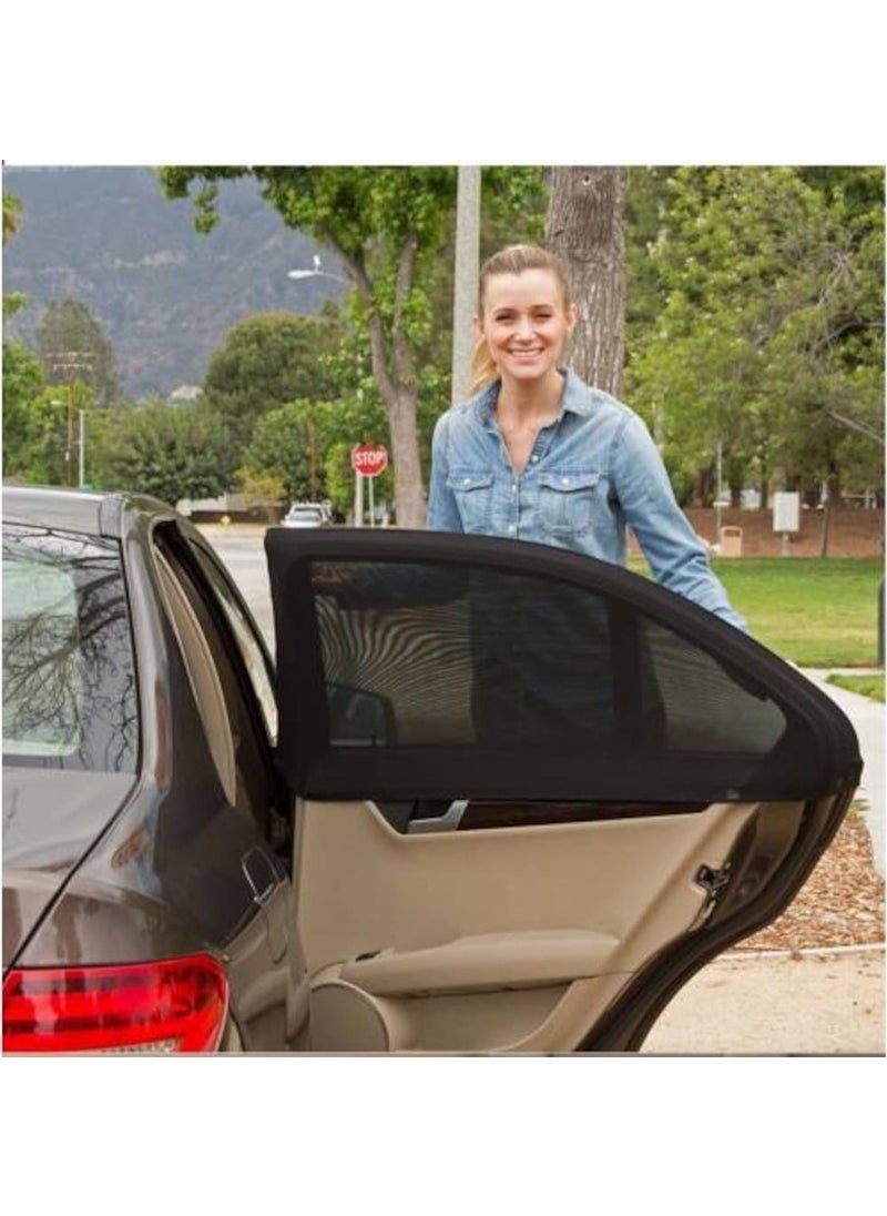 Car Rear Side Window Auto Sunshade Curtain Vehicle Window Curtain 2 Pcs