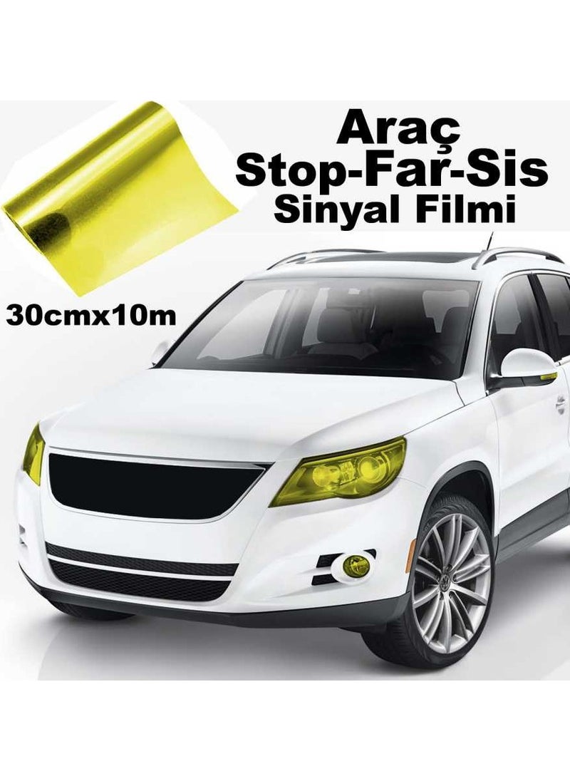 G Max Headlight-Stop Film 3D 30Cm X 10M Yellow