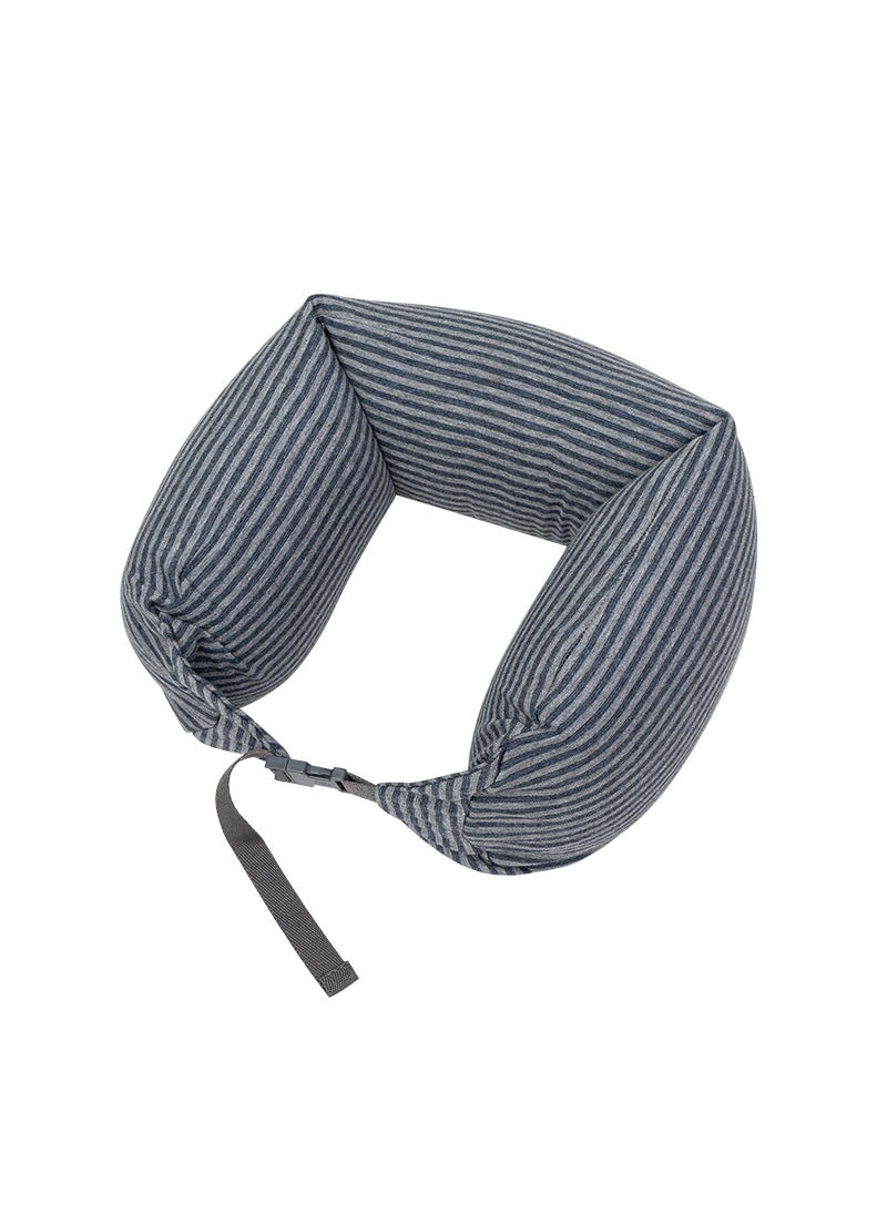 1 x 5 pcs Ergonomic Cotton U-Shaped Travel Neck Pillow Thick-dark gray