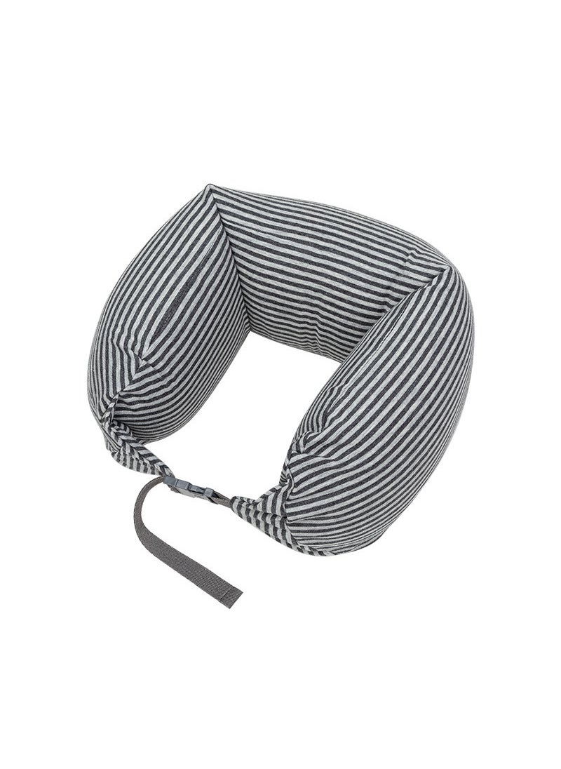 1 x 5 pcs Ergonomic Cotton U-Shaped Travel Neck Pillow Thick-light gray