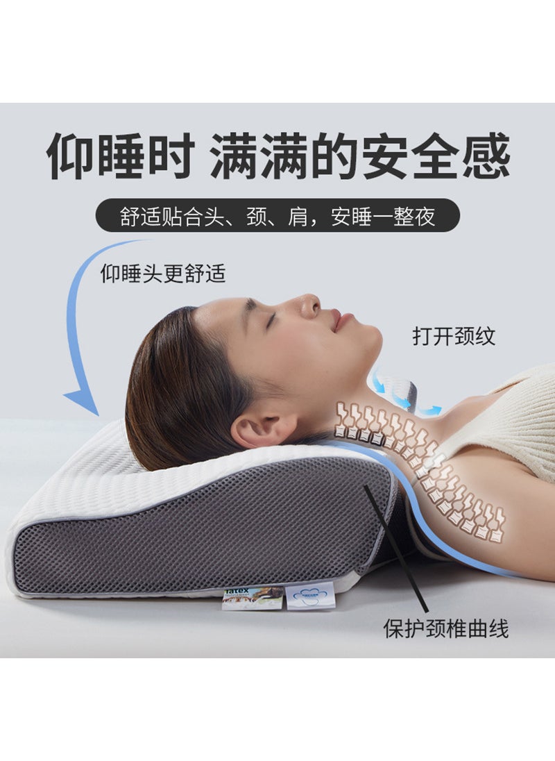 Summer Breathable Latex Pillow Core Home Use Neck Support Sleep Hotel Special Student Single Pillow Head Men Multi-dimensional butterfly neck protection latex pillow single pack