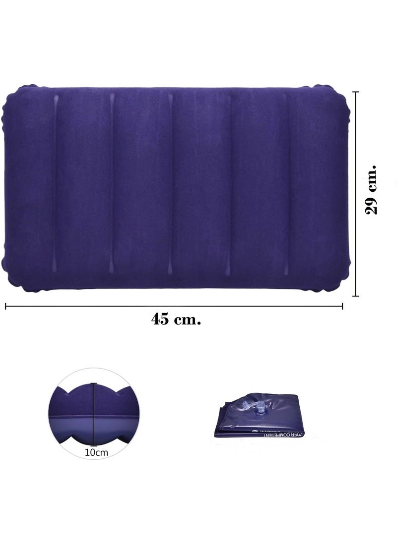 Inflatable Pillow - Travel Pillow - Camping Pillow - Orthopedic Inflatable Pillow - Inflatable Velvet Pillow - Sea Pillow - Beach Pillow