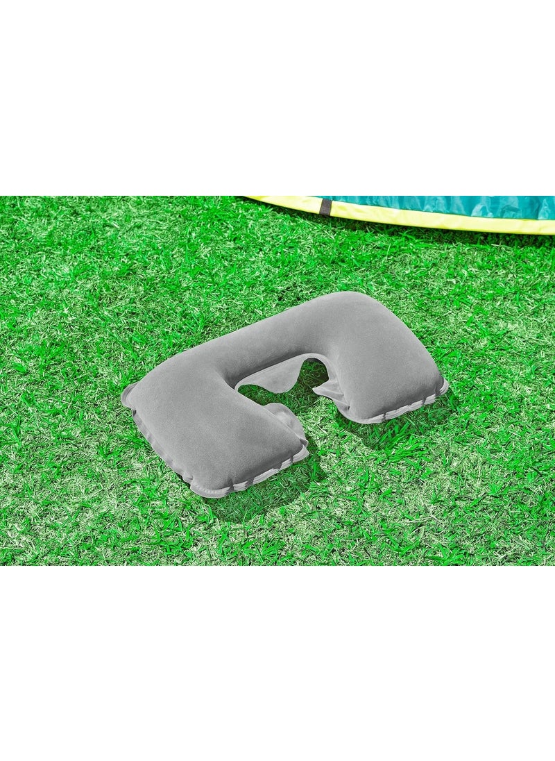 Inflatable Neck Pillow - Travel Pillow - Camping Pillow - Orthopedic Inflatable Pillow - Velvet Neck Pillow - Marine Pillow