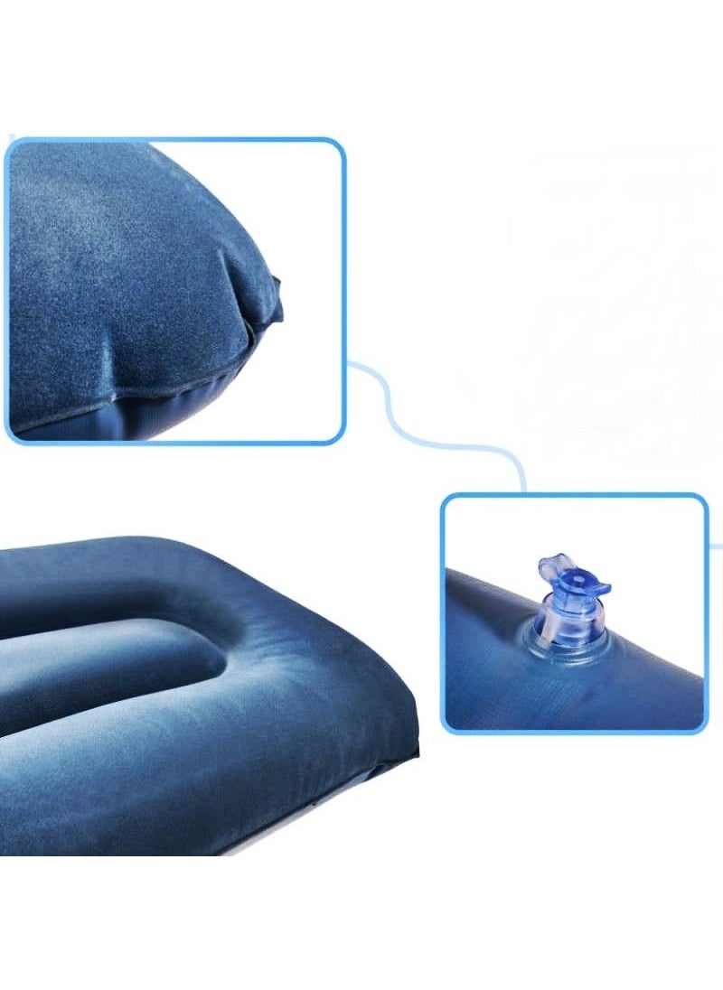 Inflatable Pillow - Travel Pillow - Camping Pillow - Orthopedic Inflatable Pillow - Inflatable Velvet Pillow - Sea Pillow - Beach Pillow