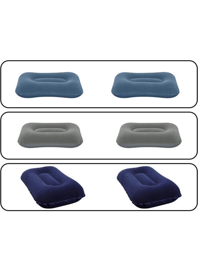 2 Pieces Inflatable Pillow 67121 Velvet 42X26X10 cm