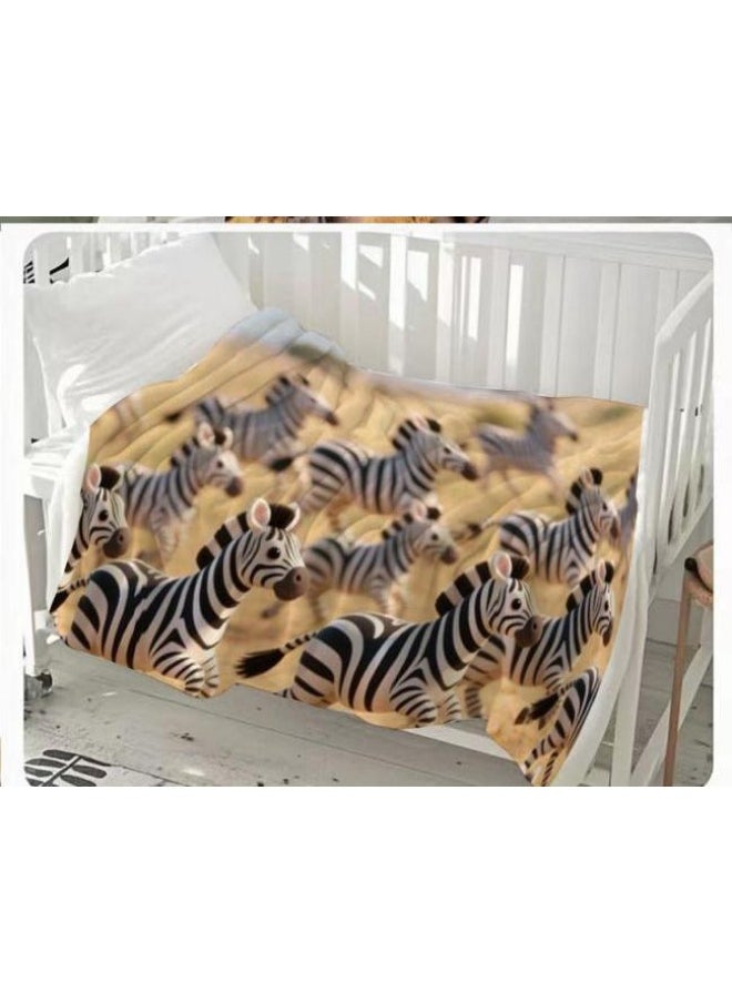 Children's or student cartoon flannel thin blanket (warm and comfortable, suitable for sleep, games) 100cm*150cm