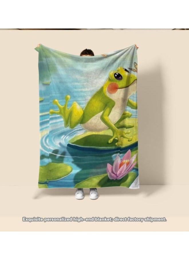 Children's or student cartoon flannel thin blanket (warm and comfortable, suitable for sleep, games) 100cm*150cm - 313