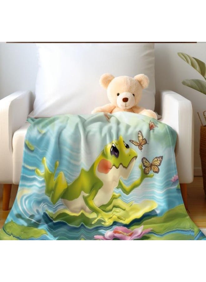 Children's or student cartoon flannel thin blanket (warm and comfortable, suitable for sleep, games) 100cm*150cm - 313