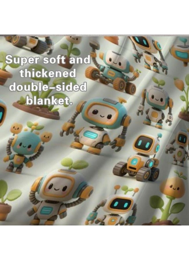 Children's or student cartoon flannel thin blanket (warm and comfortable, suitable for sleep, games) 100cm*150cm