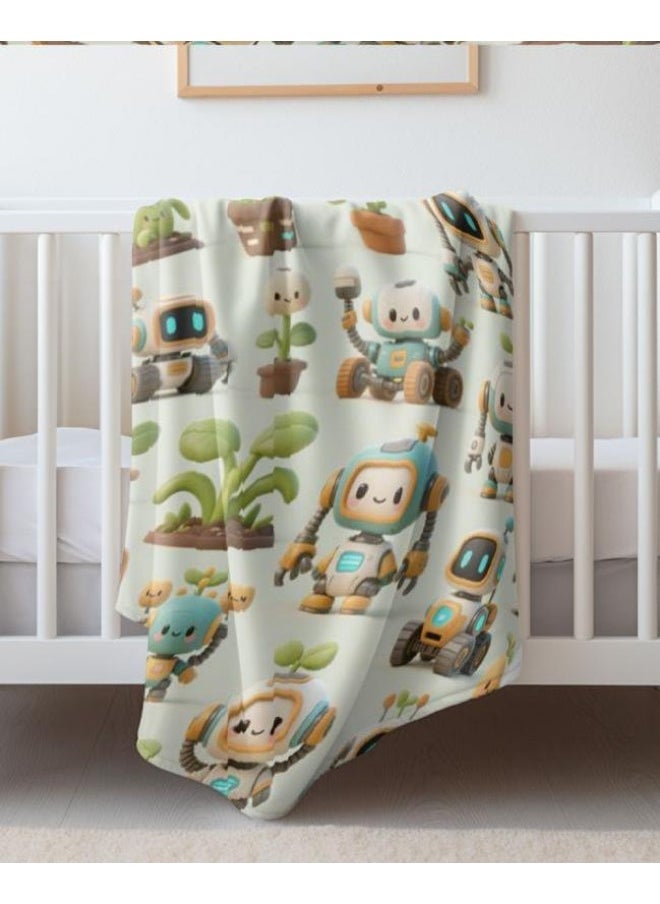 Children's or student cartoon flannel thin blanket (warm and comfortable, suitable for sleep, games) 100cm*150cm