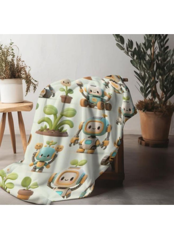 Children's or student cartoon flannel thin blanket (warm and comfortable, suitable for sleep, games) 100cm*150cm