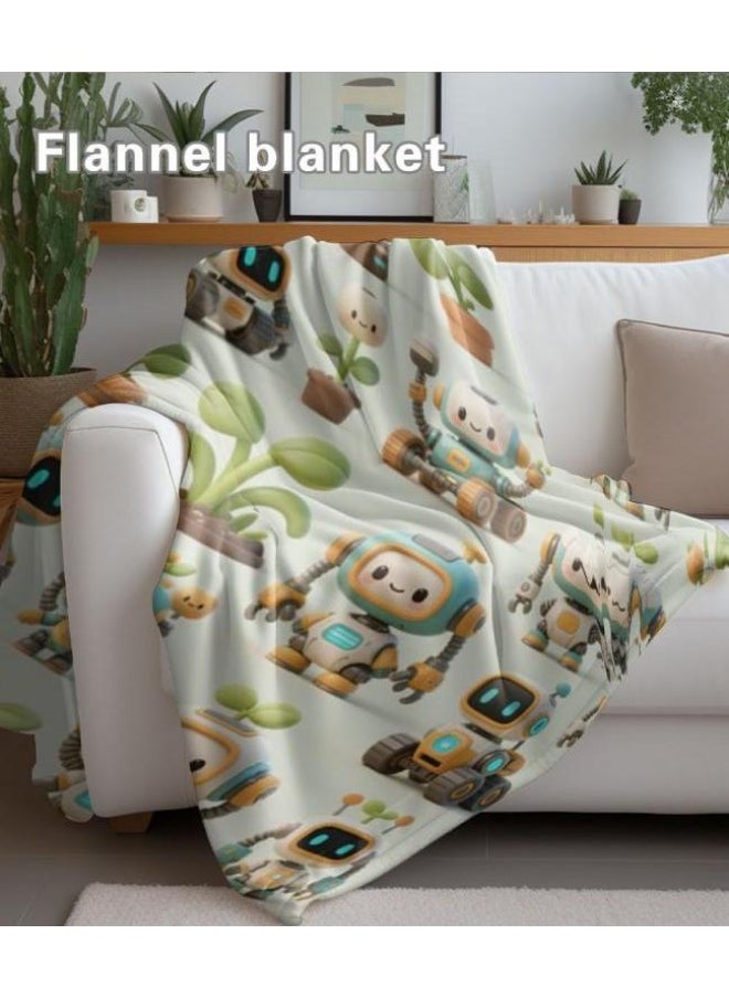 Children's or student cartoon flannel thin blanket (warm and comfortable, suitable for sleep, games) 100cm*150cm