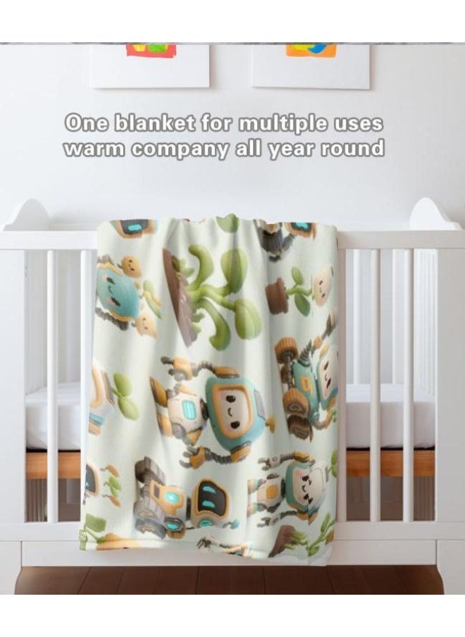 Children's or student cartoon flannel thin blanket (warm and comfortable, suitable for sleep, games) 100cm*150cm