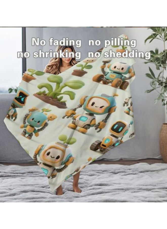 Children's or student cartoon flannel thin blanket (warm and comfortable, suitable for sleep, games) 100cm*150cm