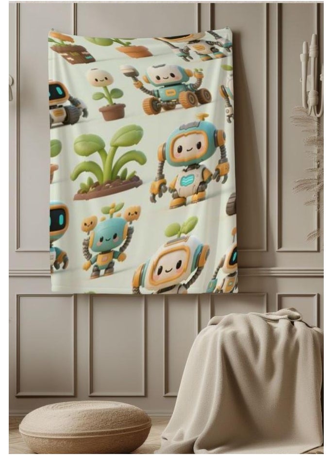 Children's or student cartoon flannel thin blanket (warm and comfortable, suitable for sleep, games) 100cm*150cm