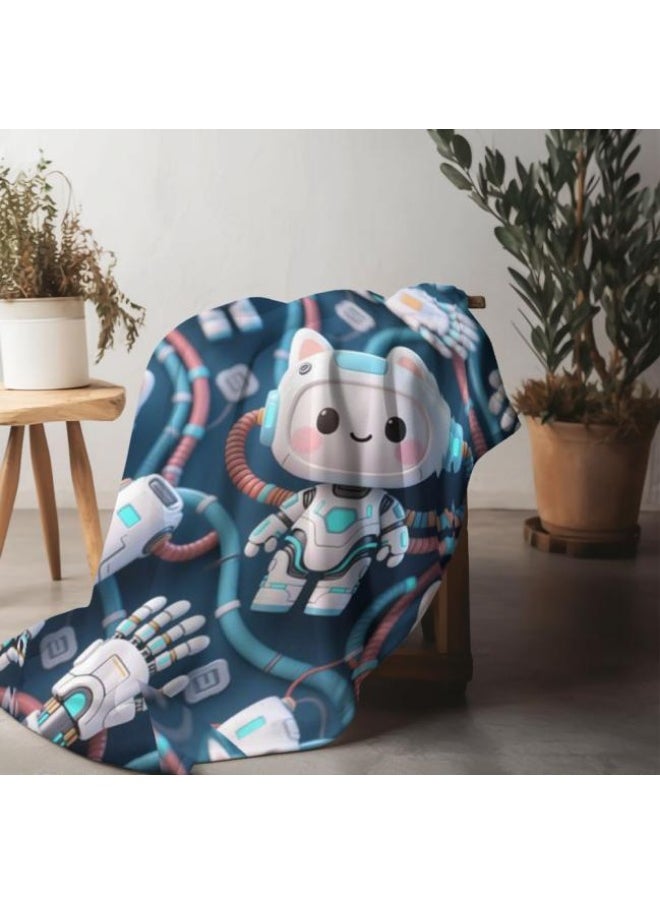 Children's or student cartoon flannel thin blanket (warm and comfortable, suitable for sleep, games) 100cm*150cm - 361