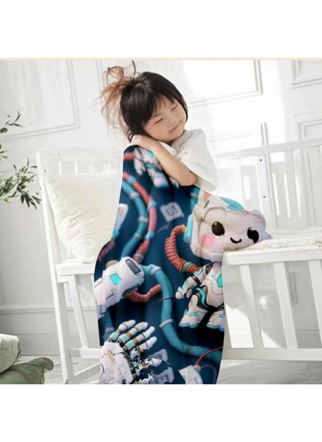 Children's or student cartoon flannel thin blanket (warm and comfortable, suitable for sleep, games) 100cm*150cm - 361