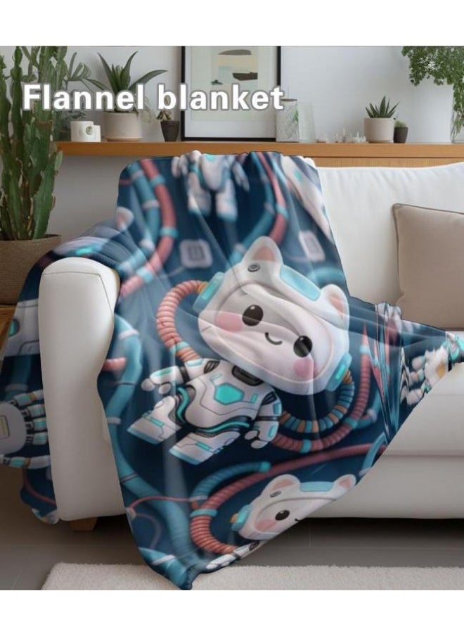 Children's or student cartoon flannel thin blanket (warm and comfortable, suitable for sleep, games) 100cm*150cm - 361