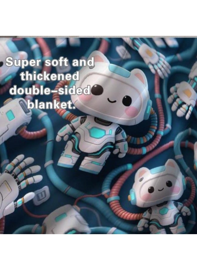 Children's or student cartoon flannel thin blanket (warm and comfortable, suitable for sleep, games) 100cm*150cm - 361