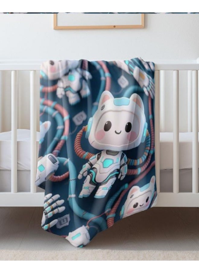Children's or student cartoon flannel thin blanket (warm and comfortable, suitable for sleep, games) 100cm*150cm - 361