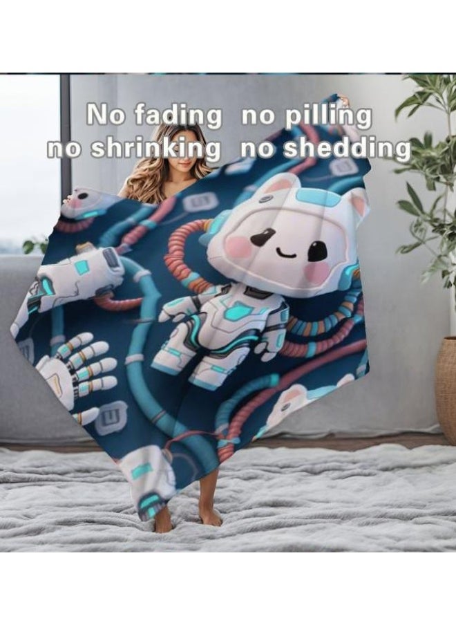 Children's or student cartoon flannel thin blanket (warm and comfortable, suitable for sleep, games) 100cm*150cm - 361