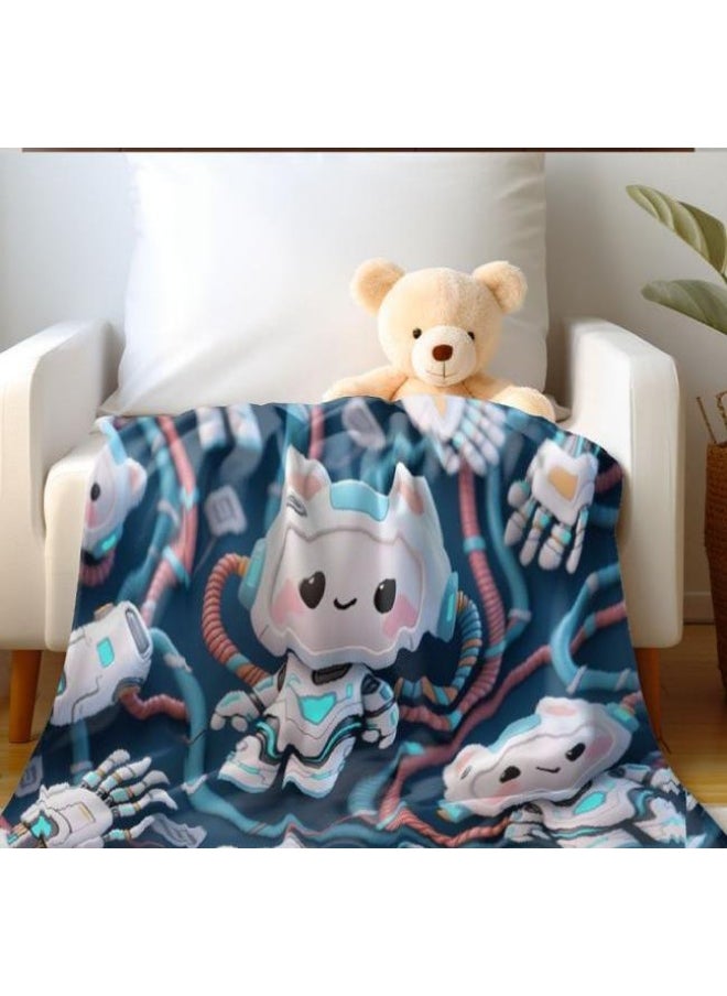 Children's or student cartoon flannel thin blanket (warm and comfortable, suitable for sleep, games) 100cm*150cm - 361