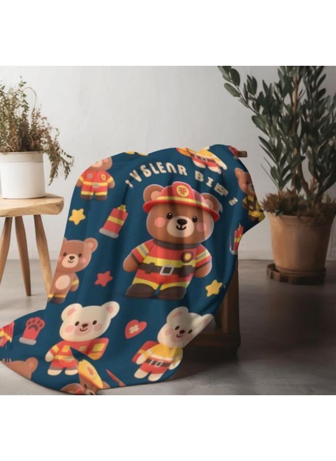 Children's or student cartoon flannel thin blanket (warm and comfortable, suitable for sleep, games) 100cm*150cm