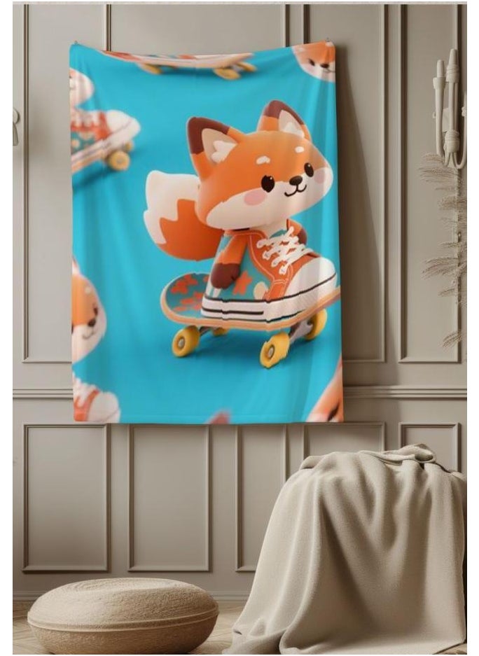 Children's or student cartoon flannel thin blanket (warm and comfortable, suitable for sleep, games) 100cm*150cm - 324