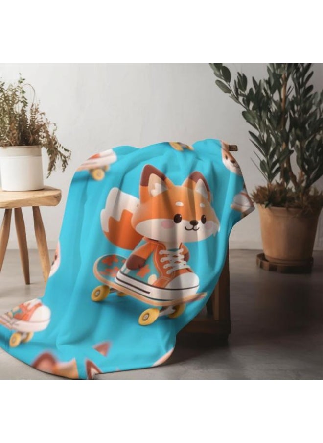 Children's or student cartoon flannel thin blanket (warm and comfortable, suitable for sleep, games) 100cm*150cm - 324