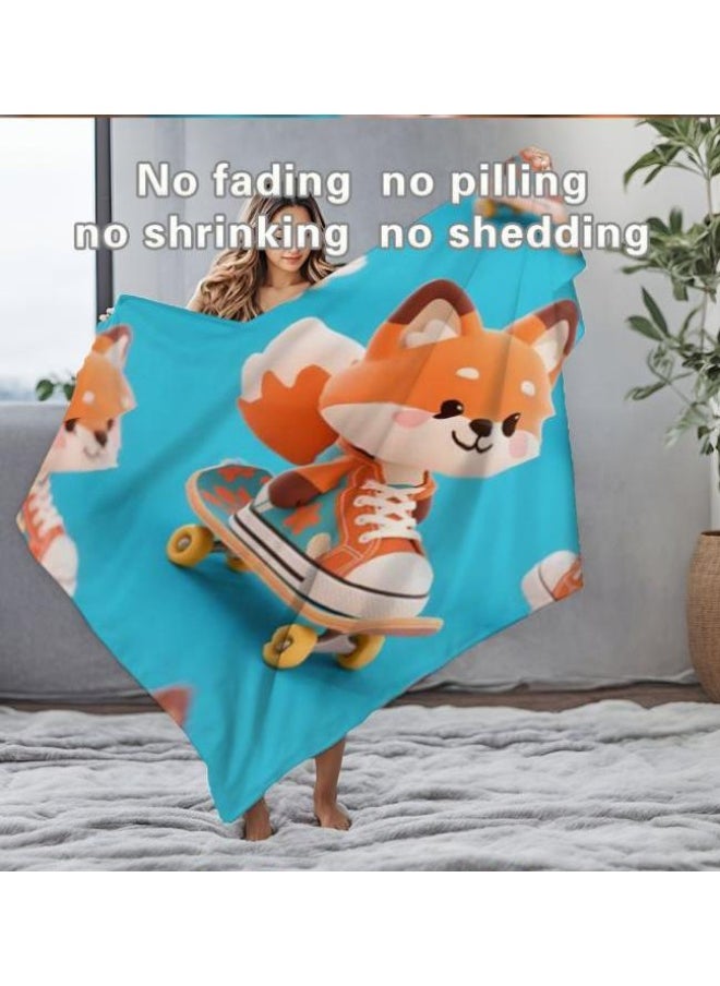 Children's or student cartoon flannel thin blanket (warm and comfortable, suitable for sleep, games) 100cm*150cm - 324