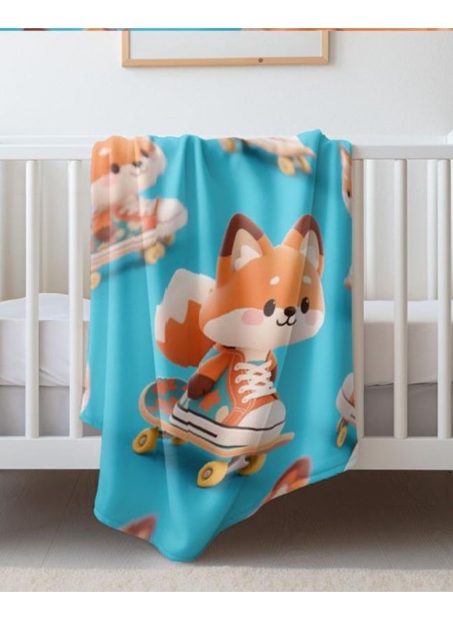 Children's or student cartoon flannel thin blanket (warm and comfortable, suitable for sleep, games) 100cm*150cm - 324
