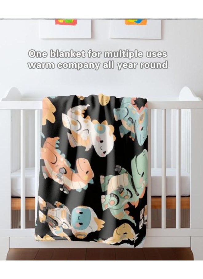 Children's or student cartoon flannel thin blanket (warm and comfortable, suitable for sleep, games) 100cm*150cm - 172