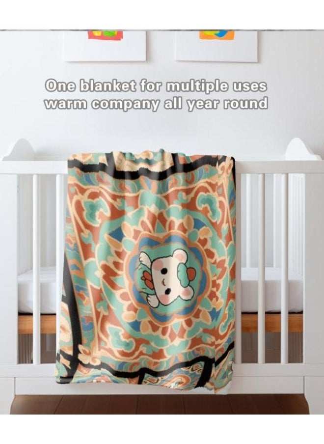 Children's or student cartoon flannel thin blanket (warm and comfortable, suitable for sleep, games) 100cm*150cm - 147