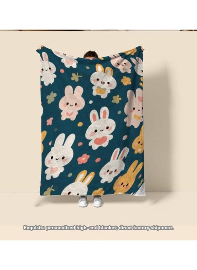 Children's or student cartoon flannel thin blanket (warm and comfortable, suitable for sleep, games) 100cm*150cm - 111