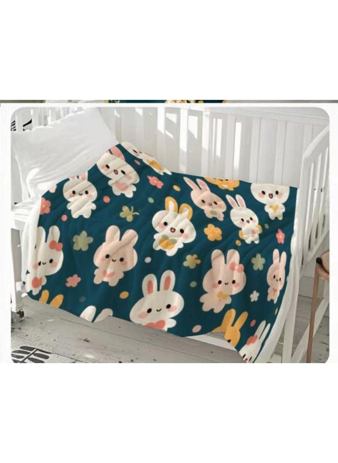 Children's or student cartoon flannel thin blanket (warm and comfortable, suitable for sleep, games) 100cm*150cm - 111