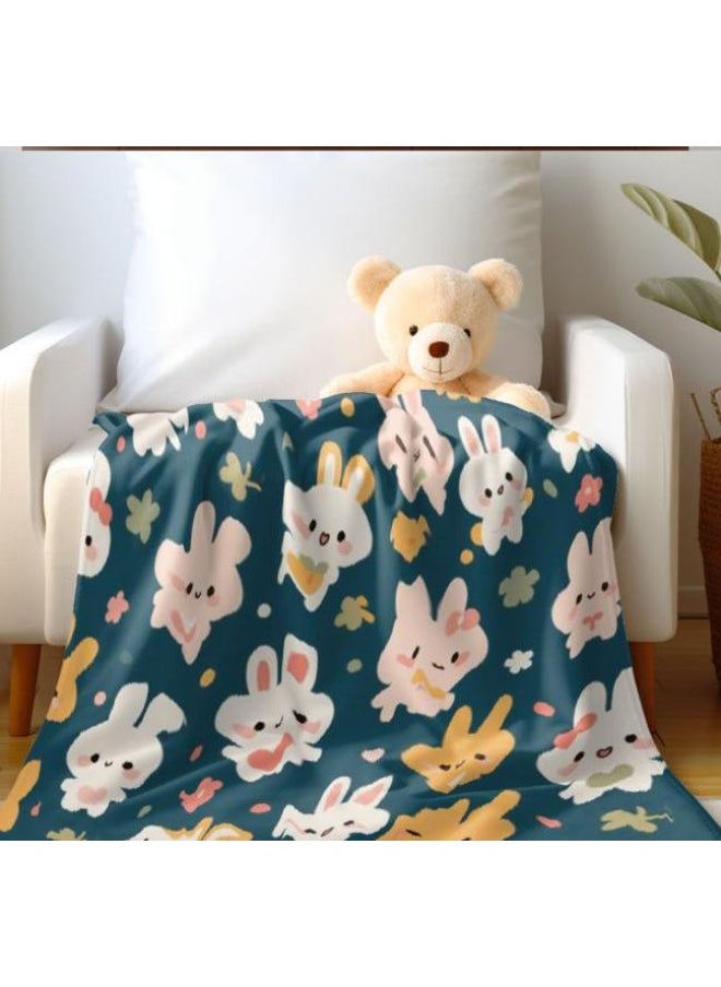 Children's or student cartoon flannel thin blanket (warm and comfortable, suitable for sleep, games) 100cm*150cm - 111