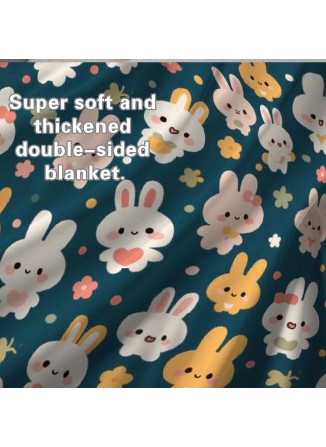 Children's or student cartoon flannel thin blanket (warm and comfortable, suitable for sleep, games) 100cm*150cm - 111