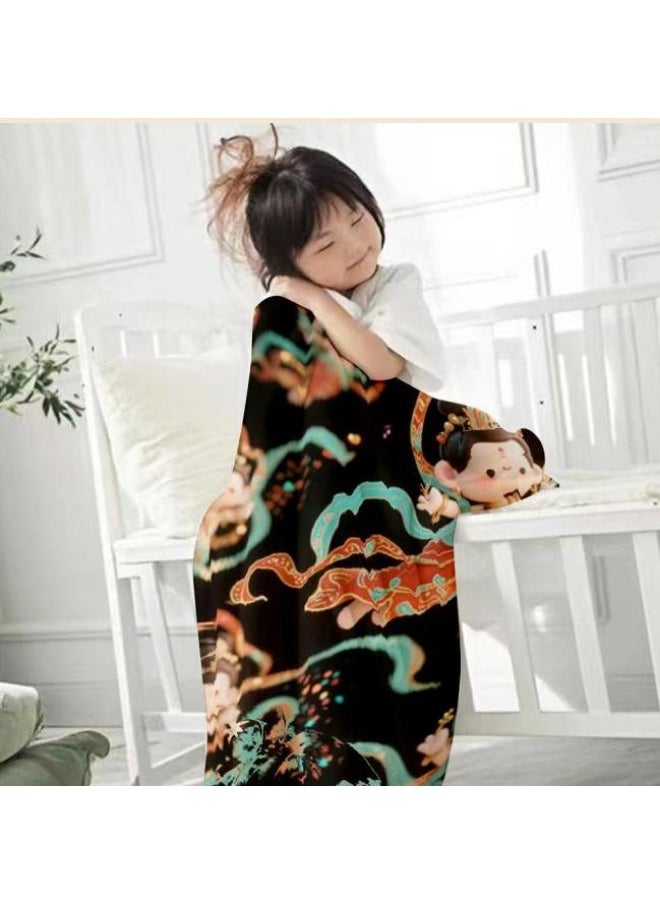 Children's or student cartoon flannel thin blanket (warm and comfortable, suitable for sleep, games) 100cm*150cm - 131