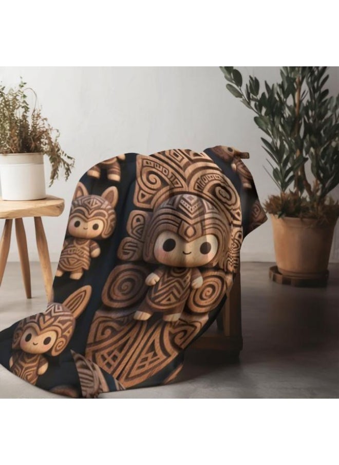Children's or student cartoon flannel thin blanket (warm and comfortable, suitable for sleep, games) 100cm*150cm - 261