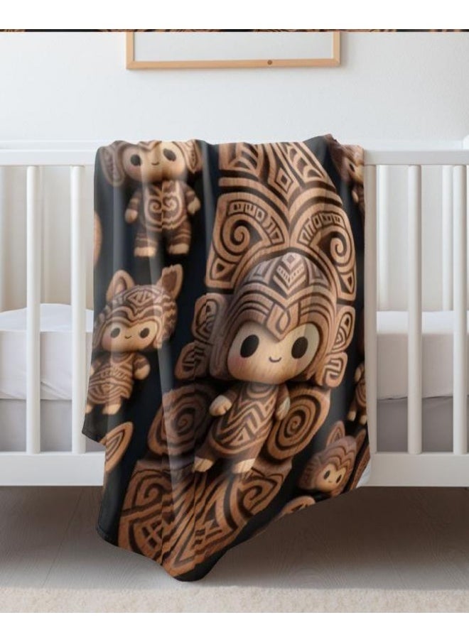 Children's or student cartoon flannel thin blanket (warm and comfortable, suitable for sleep, games) 100cm*150cm - 261