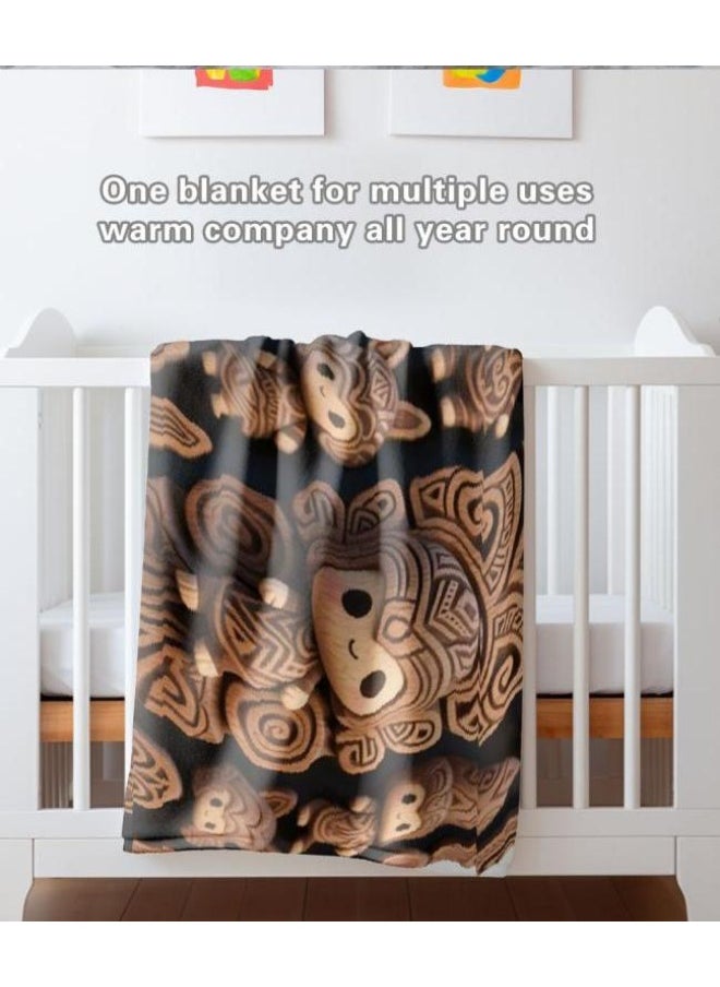 Children's or student cartoon flannel thin blanket (warm and comfortable, suitable for sleep, games) 100cm*150cm - 261