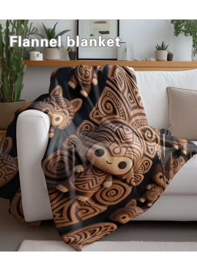 Children's or student cartoon flannel thin blanket (warm and comfortable, suitable for sleep, games) 100cm*150cm - 261