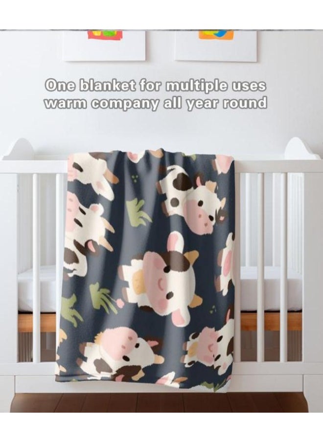Children's or student cartoon flannel thin blanket (warm and comfortable, suitable for sleep, games) 100cm*150cm - 1052