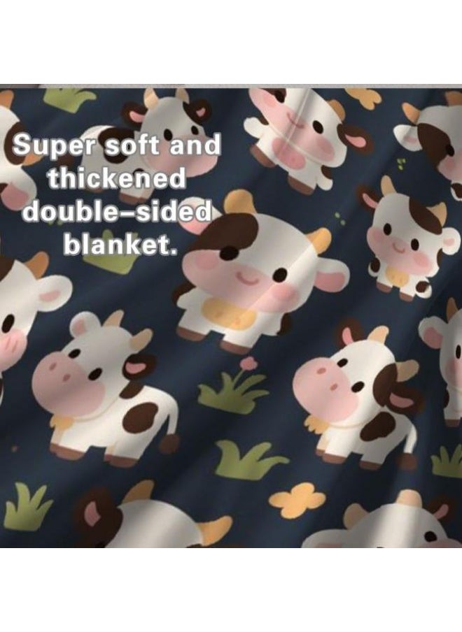 Children's or student cartoon flannel thin blanket (warm and comfortable, suitable for sleep, games) 100cm*150cm - 1052