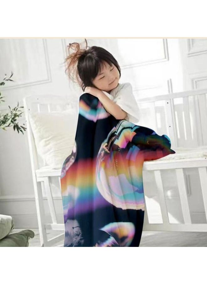 Children's or student cartoon flannel thin blanket (warm and comfortable, suitable for sleep, games) 100cm*150cm - 1040